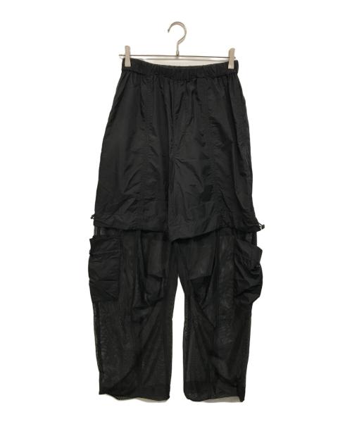 BASECALM（ベースカーム）BASECALM (ベースカーム) Organdy Combo Pants「オーガンジー・コンボ・パンツ」 カーゴパンツ ブラック サイズ:1 未使用品の古着・服飾アイテム