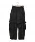 BASECALM（ベースカーム）の古着「Organdy Combo Pants「オーガンジー・コンボ・パンツ」 カーゴパンツ」｜ブラック