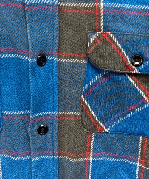 Sears（シアーズ）Sears (シアーズ) 60’s チェックネルシャツ ブルー×レッド サイズ:Mの古着・服飾アイテム