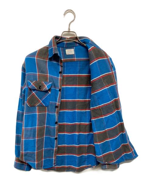 Sears（シアーズ）Sears (シアーズ) 60’s チェックネルシャツ ブルー×レッド サイズ:Mの古着・服飾アイテム
