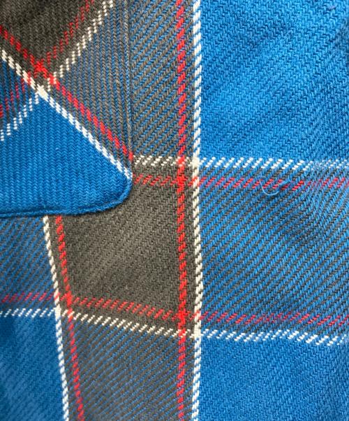 Sears（シアーズ）Sears (シアーズ) 60’s チェックネルシャツ ブルー×レッド サイズ:Mの古着・服飾アイテム