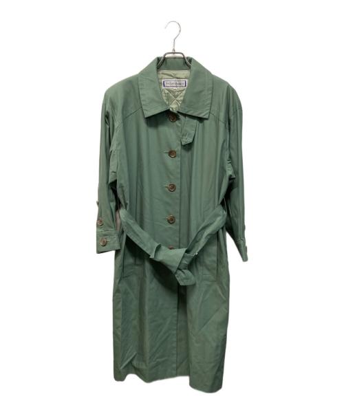 Yves Saint Laurent（イヴサンローラン）Yves Saint Laurent (イヴサンローラン) ステンカラーコート グリーン サイズ:Sの古着・服飾アイテム