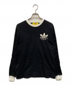 GUCCI×adidasグッチ×アディダス）の古着「コラボ ロゴカットソー」｜ブラック×ホワイト