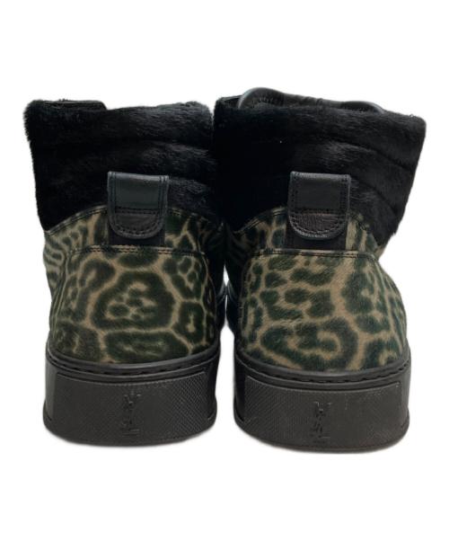 Yves Saint Laurent（イヴサンローラン）Yves Saint Laurent  (イヴ・サンローラン) ハラコレオパードハイカットスニーカー グリーン サイズ:SIZE 42の古着・服飾アイテム
