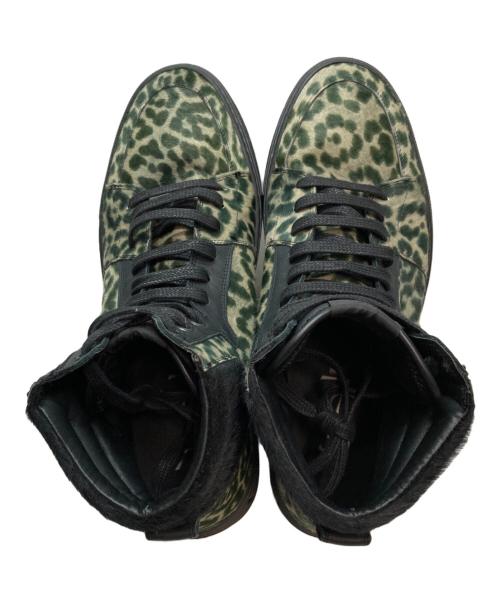 Yves Saint Laurent（イヴサンローラン）Yves Saint Laurent  (イヴ・サンローラン) ハラコレオパードハイカットスニーカー グリーン サイズ:SIZE 42の古着・服飾アイテム
