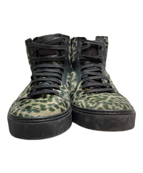 Yves Saint Laurent（イヴサンローラン）Yves Saint Laurent  (イヴ・サンローラン) ハラコレオパードハイカットスニーカー グリーン サイズ:SIZE 42の古着・服飾アイテム