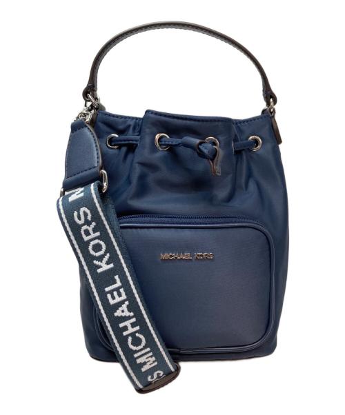 MICHAEL KORS（マイケル・コース）MICHAEL KORS (マイケル・コース) Khai Small Nylon Bucket Bag ネイビーの古着・服飾アイテム