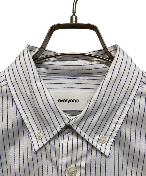 everyone（エブリワン）everyone (エブリワン) classic button down shirt クラシックボタンダウンシャツ ホワイト×ブルー サイズ:Lの古着・服飾アイテム