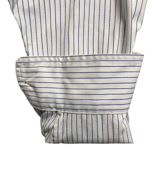 everyone（エブリワン）everyone (エブリワン) classic button down shirt クラシックボタンダウンシャツ ホワイト×ブルー サイズ:Lの古着・服飾アイテム