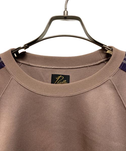 Needles（ニードルズ）Needles (ニードルズ) Track Crew Neck Shirt(トラック クルー ネック シャツ) パープル×ベージュ サイズ:XLの古着・服飾アイテム