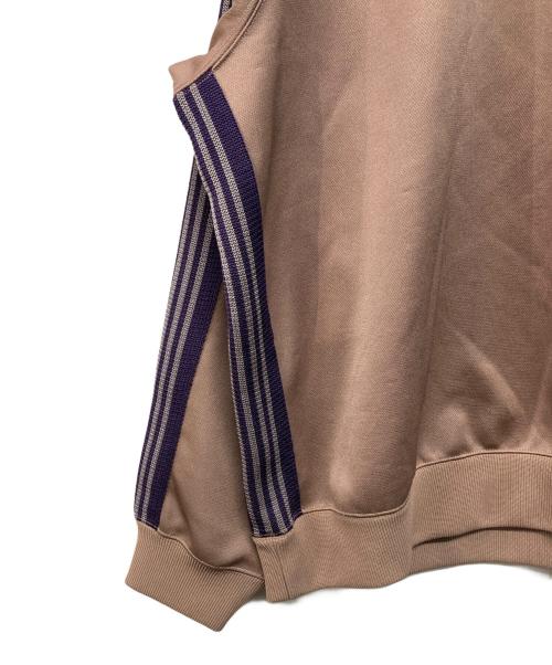Needles（ニードルズ）Needles (ニードルズ) Track Crew Neck Shirt(トラック クルー ネック シャツ) パープル×ベージュ サイズ:XLの古着・服飾アイテム