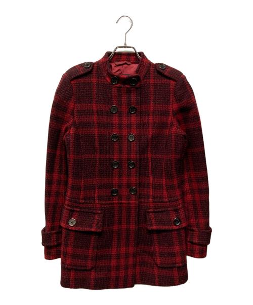 BURBERRY LONDON（バーバリーロンドン）BURBERRY LONDON (バーバリーロンドン) Pコート 日本製 レッド サイズ:SIZE 38の古着・服飾アイテム