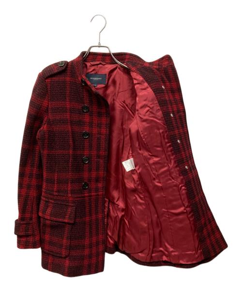 BURBERRY LONDON（バーバリーロンドン）BURBERRY LONDON (バーバリーロンドン) Pコート 日本製 レッド サイズ:SIZE 38の古着・服飾アイテム