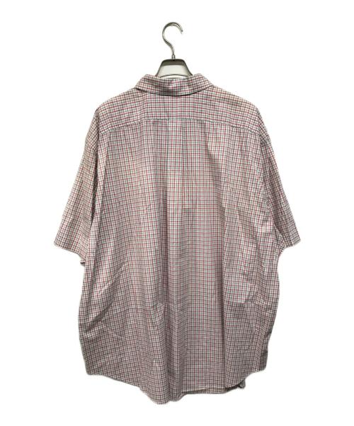 GUCCI（グッチ）GUCCI (グッチ) オーバーサイズチェックシャツ ホワイト×レッド サイズ:40の古着・服飾アイテム