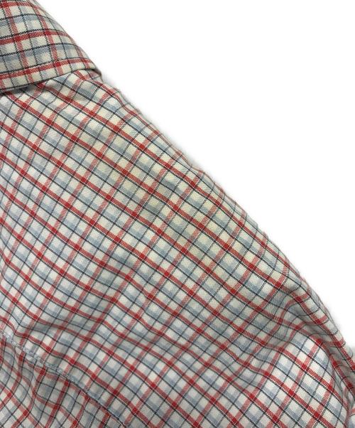 GUCCI（グッチ）GUCCI (グッチ) オーバーサイズチェックシャツ ホワイト×レッド サイズ:40の古着・服飾アイテム
