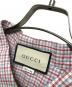 中古・古着 GUCCI (グッチ) オーバーサイズチェックシャツ ホワイト×レッド サイズ:40：15000円