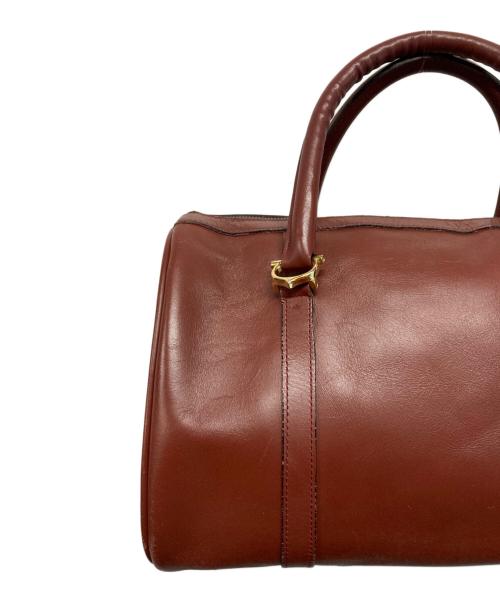 Cartier（カルティエ）Cartier (カルティエ) マストライン ミニボストンバッグ ボルドーの古着・服飾アイテム