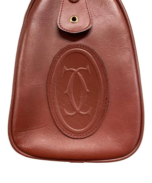 Cartier（カルティエ）Cartier (カルティエ) マストライン ミニボストンバッグ ボルドーの古着・服飾アイテム