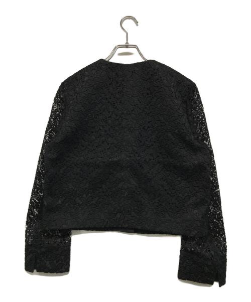 heliopole（エリオポール）heliopole (エリオポール) EMBROIDERY LACE JACKET ブラック サイズ:SIZE 38の古着・服飾アイテム