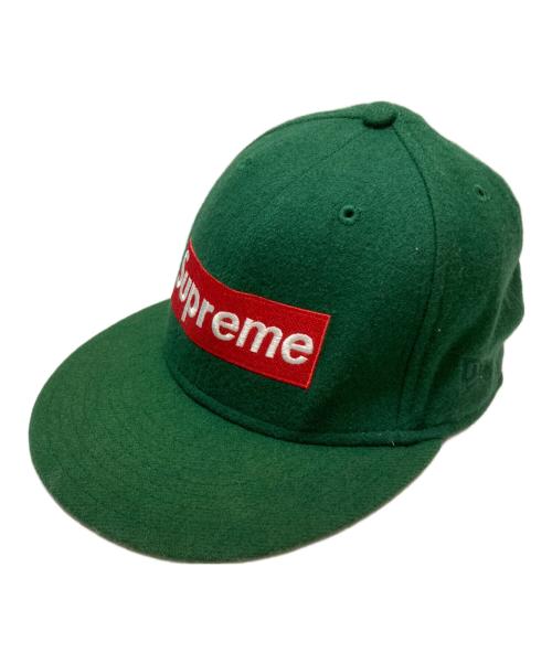 SUPREME（シュプリーム）Supreme (シュプリーム) New Era (ニューエラ) WOOLRICH BOX LOGO CAP(ウールリッチ ボックス ロゴ キャップ) グリーンの古着・服飾アイテム