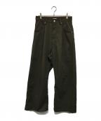 jiedaジエダ）の古着「WIDE ONE TUCK STRAIGHT PANTS」｜ブラウン