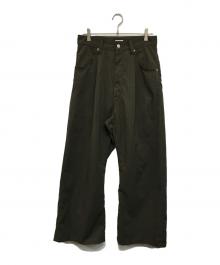 jieda（ジエダ）の古着「WIDE ONE TUCK STRAIGHT PANTS」｜ブラウン