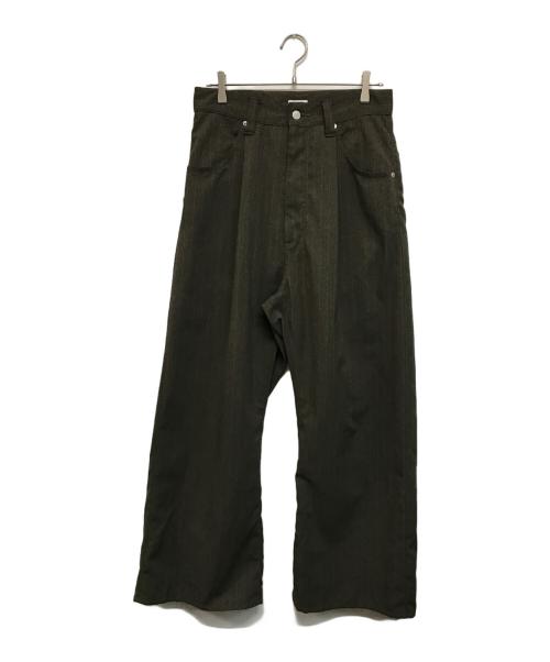 jieda（ジエダ）Jieda (ジエダ) WIDE ONE TUCK STRAIGHT PANTS ブラウン サイズ:SIZE 1の古着・服飾アイテム