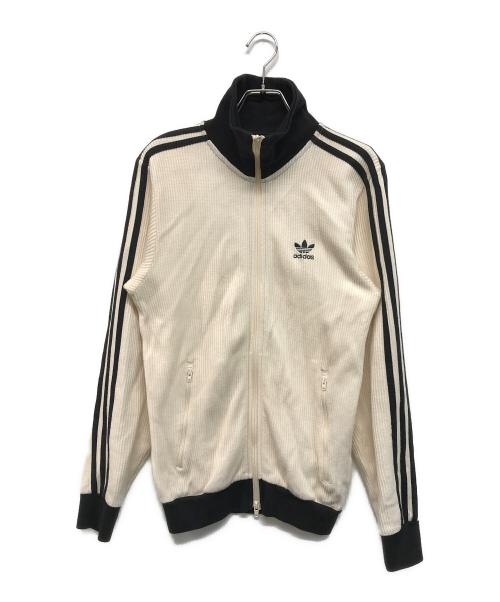 adidas（アディダス）adidas (アディダス) ワッフル ベッケンバウアートラックジャケット ベージュ×ブラック サイズ:XSの古着・服飾アイテム