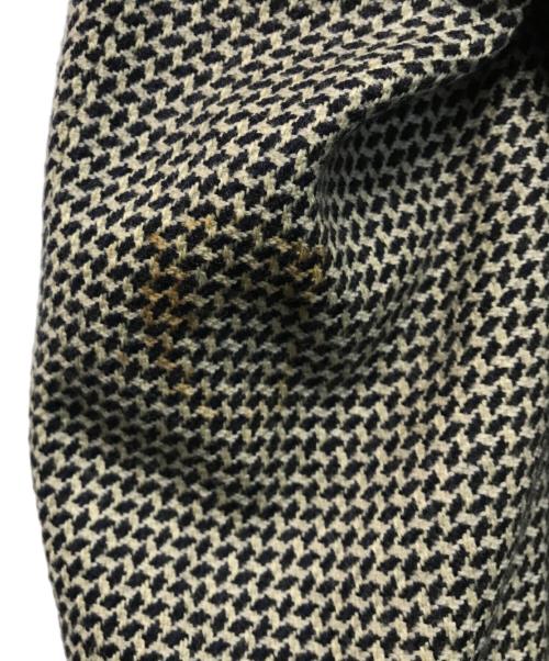 HERMES（エルメス）HERMES (エルメス) 襟ベロア切替ウールジャケット フランス製 カシミア混 ブラック×ベージュ サイズ:SIZE 36の古着・服飾アイテム