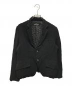 tricot COMME des GARCONSトリココムデギャルソン）の古着「裏地ドット縮絨2Bジャケット ウール」｜ブラック