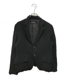 tricot COMME des GARCONS（トリココムデギャルソン）の古着「裏地ドット縮絨2Bジャケット ウール」｜ブラック