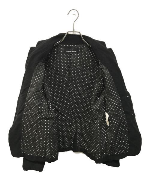 tricot COMME des GARCONS（トリココムデギャルソン）tricot COMME des GARCONS (トリココムデギャルソン) 裏地ドット縮絨2Bジャケット ウール ブラック サイズ:Sの古着・服飾アイテム
