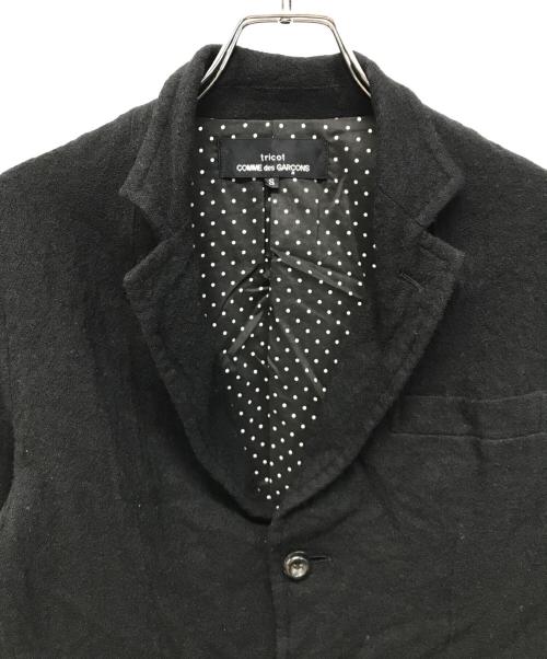 tricot COMME des GARCONS（トリココムデギャルソン）tricot COMME des GARCONS (トリココムデギャルソン) 裏地ドット縮絨2Bジャケット ウール ブラック サイズ:Sの古着・服飾アイテム