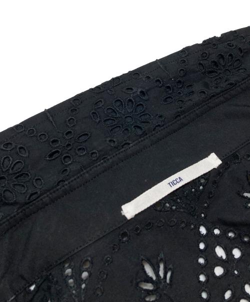ticca（ティッカ）TICCA (ティッカ) レース半袖シャツ ブラック サイズ:FREEの古着・服飾アイテム