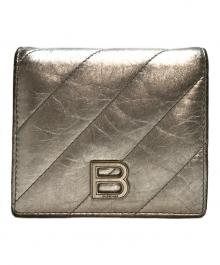 BALENCIAGA（バレンシアガ）の古着「CRASH 2つ折り財布」｜シルバー