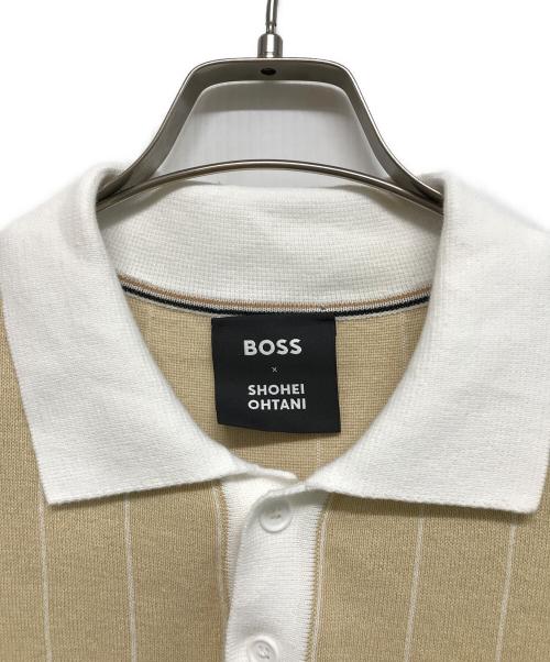 BOSS（ボス）BOSS (ボス) SHOHEIOHTANI リラックスフィット ポロシャツ ベージュ サイズ:Lの古着・服飾アイテム