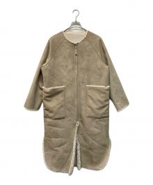 Ameri（アメリ）の古着「REVERSIBLE TWIN BOA COAT」｜ベージュ