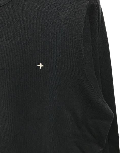 STONE ISLAND（ストーンアイランド）STONE ISLAND (ストーンアイランド) カシミヤ混ロゴ刺繍ニット ブラック サイズ:Mの古着・服飾アイテム