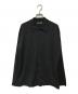 AURALEE（オーラリー）の古着「HIGH TWIST WOOL KNIT SHIRT CARDIGAN(ハイ ツイスト ウール ニット シャツ カーディガン) 日本製」｜ブラック