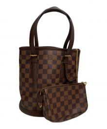LOUIS VUITTON（ルイ ヴィトン）の古着「ダミエ マレ トートバッグ」｜ブラウン