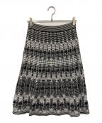 missoniミッソーニ）の古着「ニットスカート」｜ブラック×ホワイト