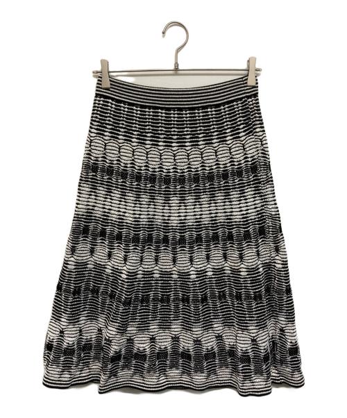 missoni（ミッソーニ）MISSONI (ミッソーニ) ニットスカート ブラック×ホワイト サイズ:40 未使用品の古着・服飾アイテム