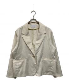 HeRIN.CYE（ヘリンドットサイ）の古着「Sheer loose jacket（シアー ルーズ ジャケット）」｜アイボリー