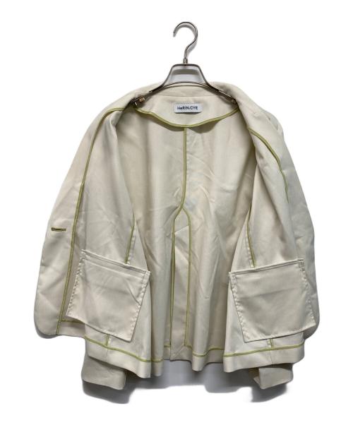 HeRIN.CYE（ヘリンドットサイ）HeRIN.CYE (ヘリンドットサイ) Sheer loose jacket（シアー ルーズ ジャケット） アイボリー サイズ:FREEの古着・服飾アイテム