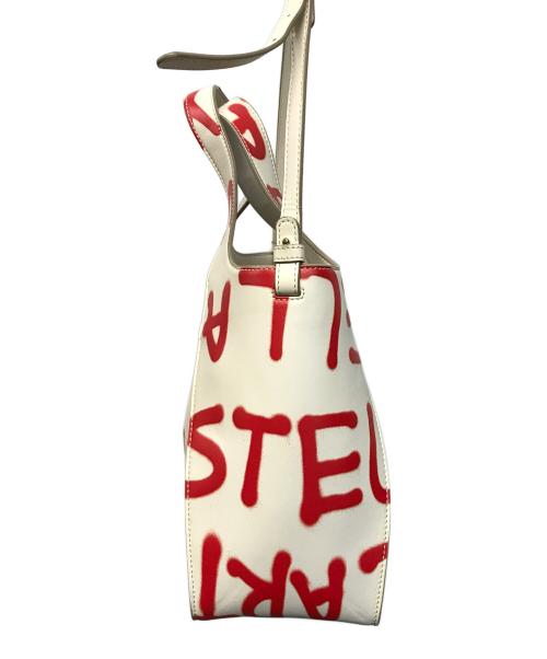 STELLA McCARTNEY（ステラマッカートニー）STELLA McCARTNEY (ステラマッカートニー) Ed curtis (エドカーティス) パンチングロゴエドカーティスプリント 2WAYショルダーバッグ ホワイト×レッドの古着・服飾アイテム