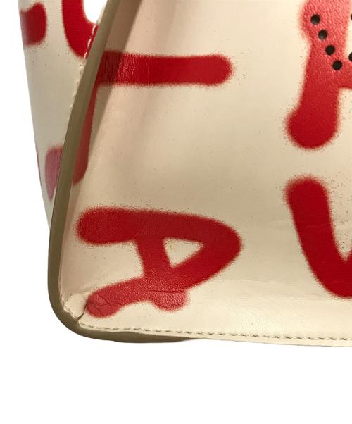 STELLA McCARTNEY（ステラマッカートニー）STELLA McCARTNEY (ステラマッカートニー) Ed curtis (エドカーティス) パンチングロゴエドカーティスプリント 2WAYショルダーバッグ ホワイト×レッドの古着・服飾アイテム