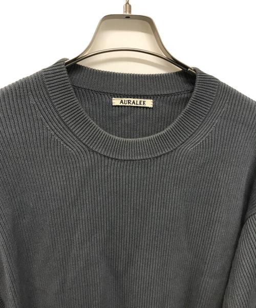 AURALEE（オーラリー）AURALEE (オーラリー) SUPER HARD TWIST RIB KNIT P/O ネイビー サイズ:SIZE 4の古着・服飾アイテム