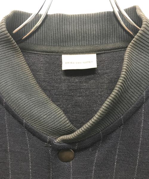 DRIES VAN NOTEN（ドリスヴァンノッテン）DRIES VAN NOTEN (ドリスヴァンノッテン) ピンストライプウールジャケット ネイビー サイズ:SIZE Sの古着・服飾アイテム