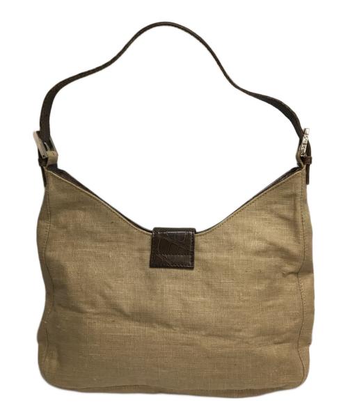 FENDI（フェンディ）FENDI (フェンディ) リネンワンショルダーバッグ ハンドバック アイボリーの古着・服飾アイテム