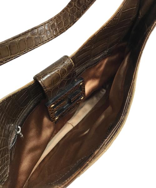 FENDI（フェンディ）FENDI (フェンディ) リネンワンショルダーバッグ ハンドバック アイボリーの古着・服飾アイテム